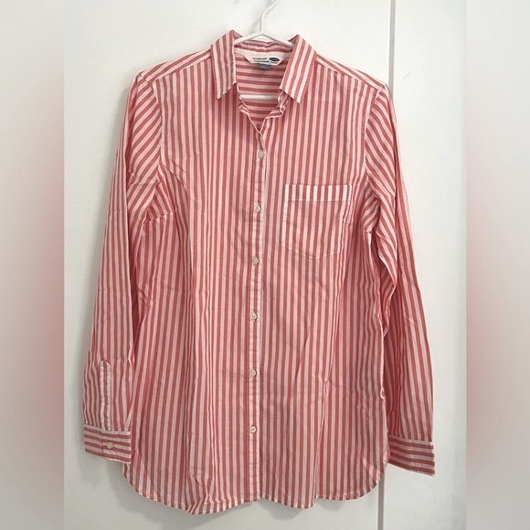 Old Navy Pinstripe Button Up Shirt - Picture 1 of 4